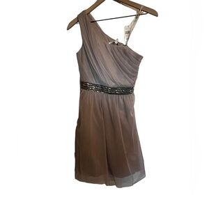 MAX and CLEO by BCBG ONE‎ SHOULDER JEWELED Dress Sz 4
